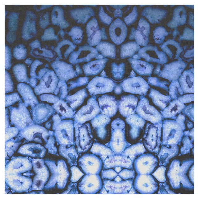 Blue Quartz Agate Geodes Stoff (Nahaufnahme)