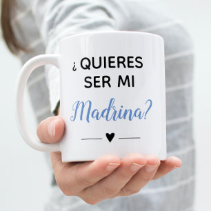 Blue Quieres Ser Mi Madrina Godmutter Vorschlag Kaffeetasse