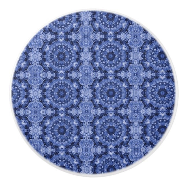 Blue Quilt Keramikknauf (Vorderseite)