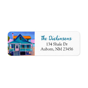 Blue Quirky Beach House