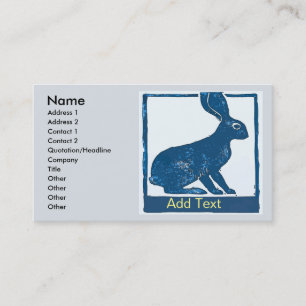 Blue Rabbit auf Abstrakt Visitenkarte