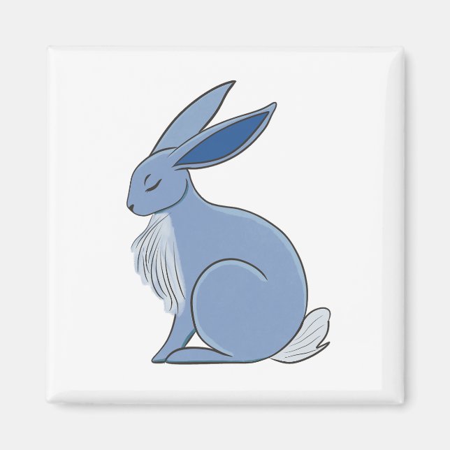 Blue Rabbit Magnet (Vorne)