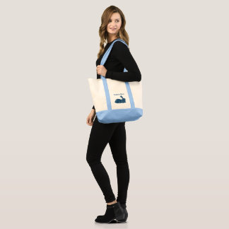 Blue Rabbit Tote Bag Doebuck Blues Tragetasche