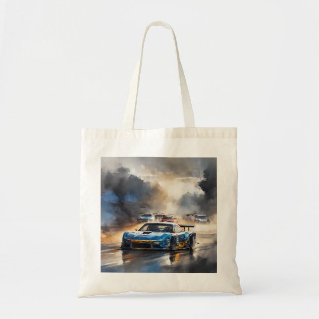 Blue Race Auto mit Sun Rising Tragetasche (Vorne)