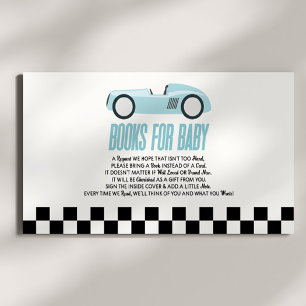Blue Race Car Baby Duschbücher für Baby Begleitkarte