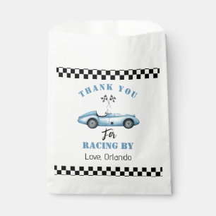 Blue Race Car Boy Rennen Geburtstag vielen Dank Geschenktütchen