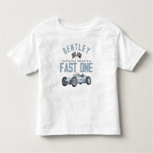 Blue Race Car Fast Ein Geburtstag Junge Shirt
