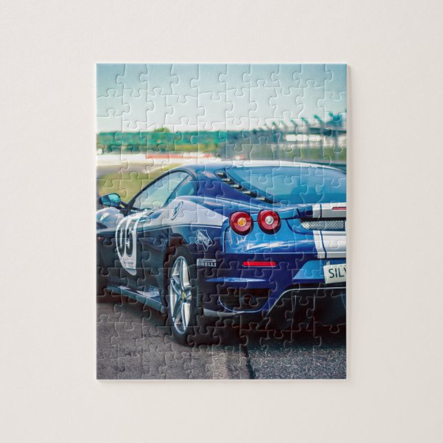 Blue Race Car Puzzle (Vertikal)