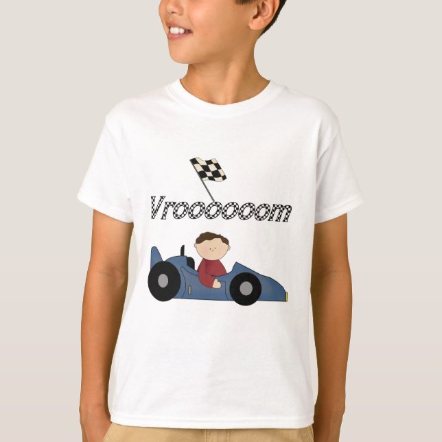 Blue Race Car Tshirts und Geschenke (Vorderseite)