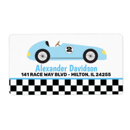 Blue Racecar Racing Vintag Race Car Shipping