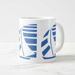 Blue Racing Boats Jumbo Coffee Tasse