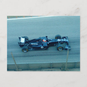 Blue Racing Car Postcard Postkarte