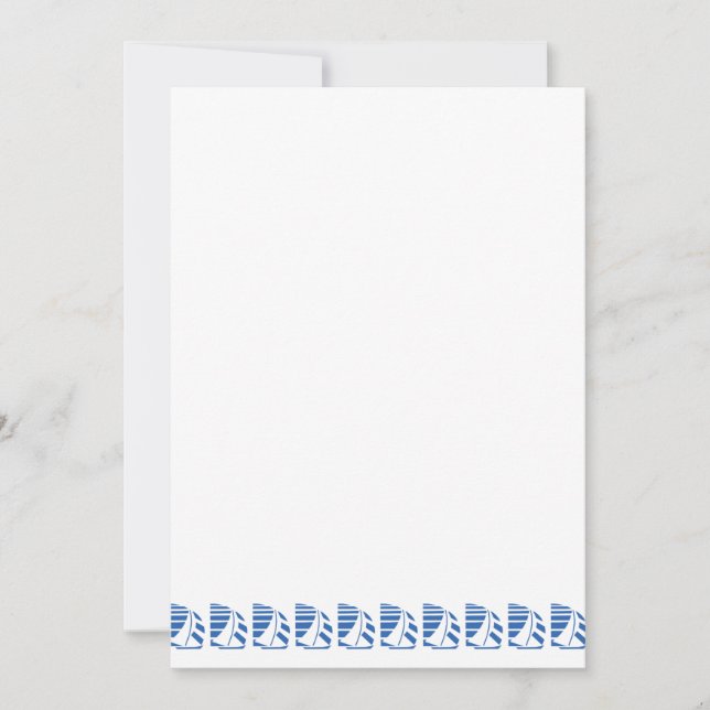 Blue Racing Sailboats individuelle Einladung (Vorderseite)