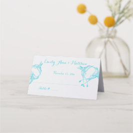 Blue Radiance Hummingbird Hochzeiten Platzkarten