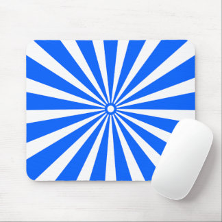 Blue Radiant Burst Mouse Pad – Modern Geometric En Mousepad