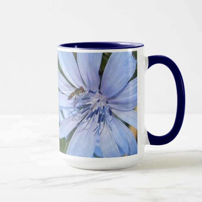 Blue Radicchio Blume N Bee Tasse (Rechts)
