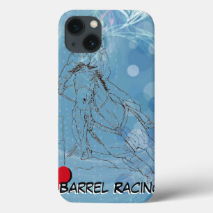 Blue Rain Heart Barrel Racing Case-Mate iPhone Hülle