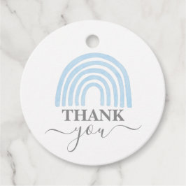 Blue Rainbow Baby Shower Fevor Tags Geschenkanhänger