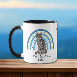 Blue Rainbow Best Grau Tabby Cat Mama Tasse