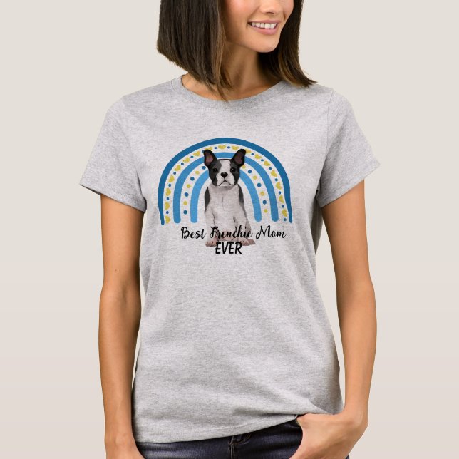 Blue Rainbow Best Mama T - Shirt (Vorderseite)