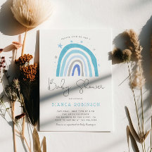 Blue Rainbow Boy Baby Dusche