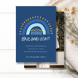 Blue Rainbow Candles Liebe & Light Hanukka Foto Feiertagskarte<br><div class="desc">Wenn Sie weitere Anpassungen benötigen,  schreiben Sie mir bitte an yellowfebstudio@gmail.com.</div>