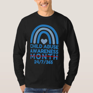 Blue Rainbow Child Missbrauchsprävention Awareness T-Shirt