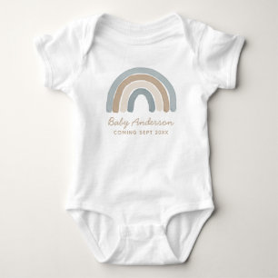 Blue Rainbow Pregnancy Ankündigung Baby Bodysuit Strampler