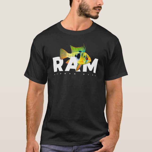 Blue Ram Cichlid Aquarium Fish Keeper T-Shirt (Vorderseite)
