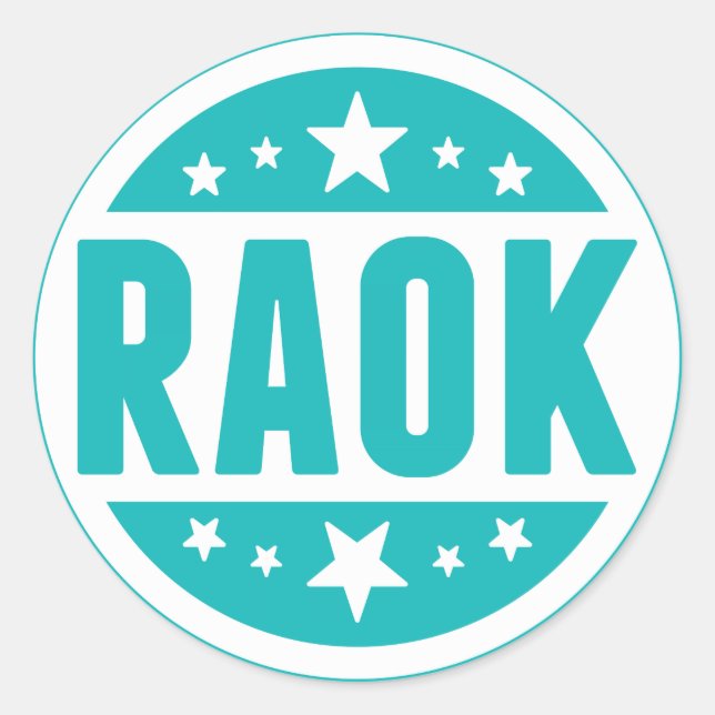 Blue RAOK Stickers (Vorderseite)