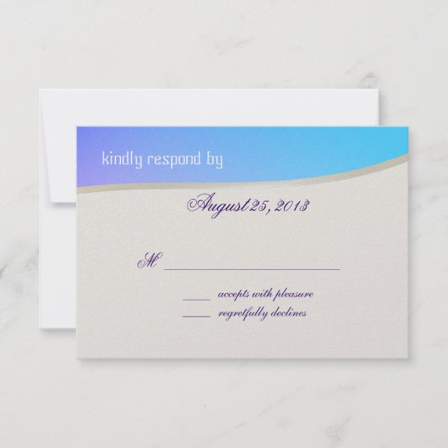 Blue Raspberry Candy Bat Mitzvah Response Card RSVP Karte (Vorderseite)