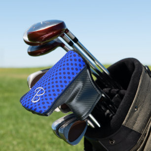 Blue Raspberry Polka Dots Personalisiert Golf Headcover