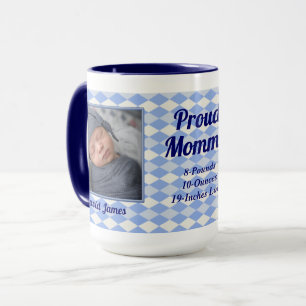 Blue Raute Proud Mommy 2 Foto Tasse