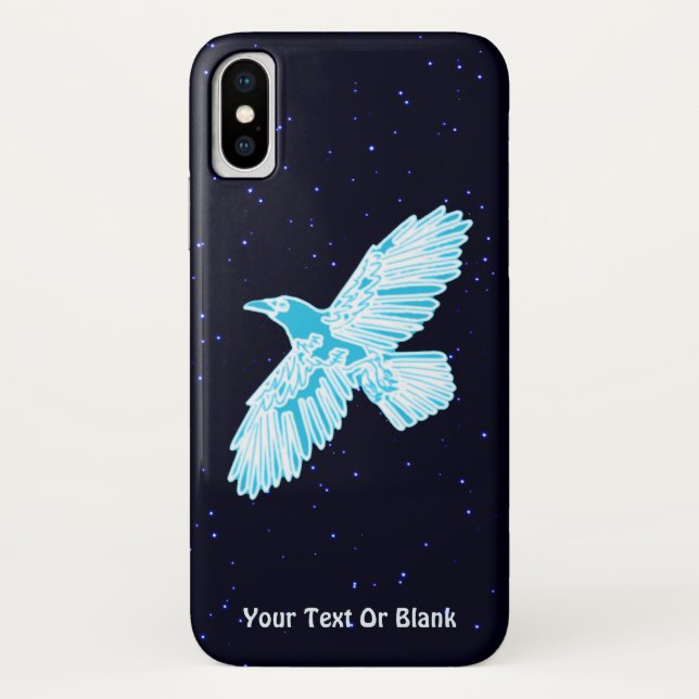 Blue Raven on Stars Case-Mate iPhone Hülle (Rückseite)