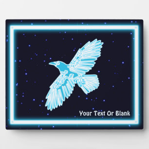 Blue Raven on Stars Fotoplatte