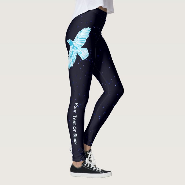 Blue Raven on Stars Leggings (Rechts)