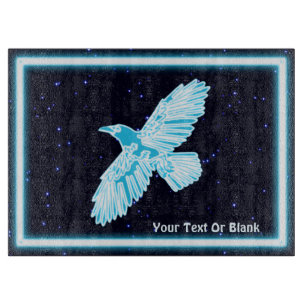 Blue Raven on Stars Schneidebrett