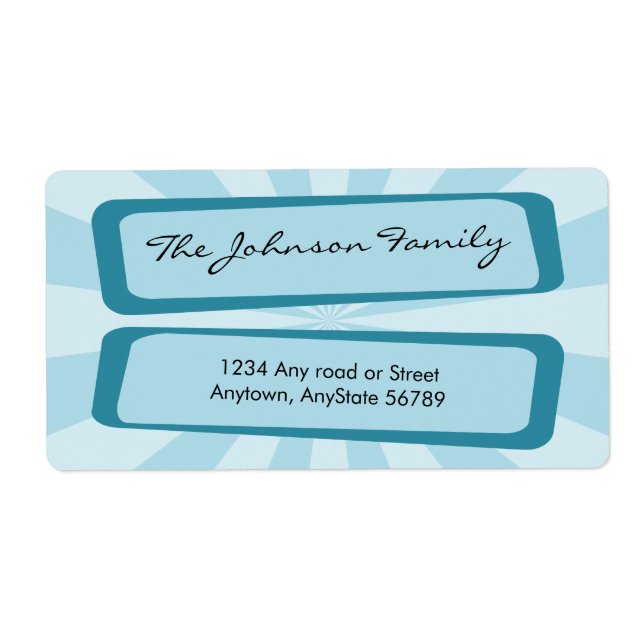 Blue Ray Address Label (Vorne)