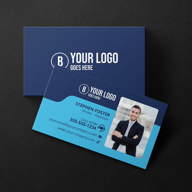 Blue Real Anwesen Agent Properties Listing Broker Visitenkarte (Von Creator hochgeladen)