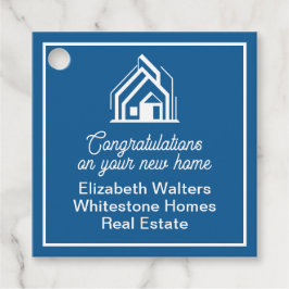 Blue Real Estate Company Customized Realtor Party Geschenkanhänger