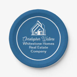 Blue Real Estate Company Personalized Realtor Pappteller