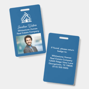 Blue Realtor Foto Chic Real Estate Unternehmen Ausweis