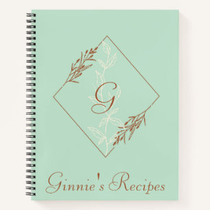 Blue Recipe Spirale Notebook Notizbuch