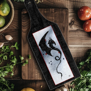 Blue Red Blume Black Dragon Schneidebrett