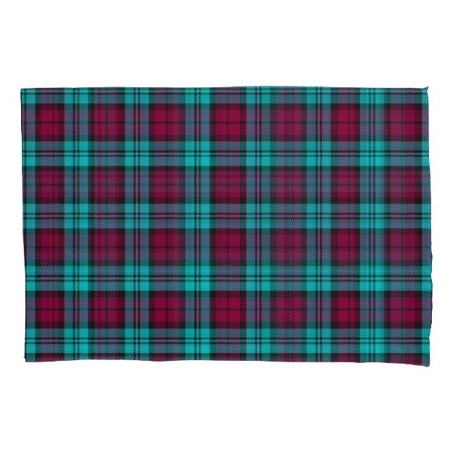 Blue Red Campbell Tartan Blackwatch Kariert Kissenbezug (Vorderseite)