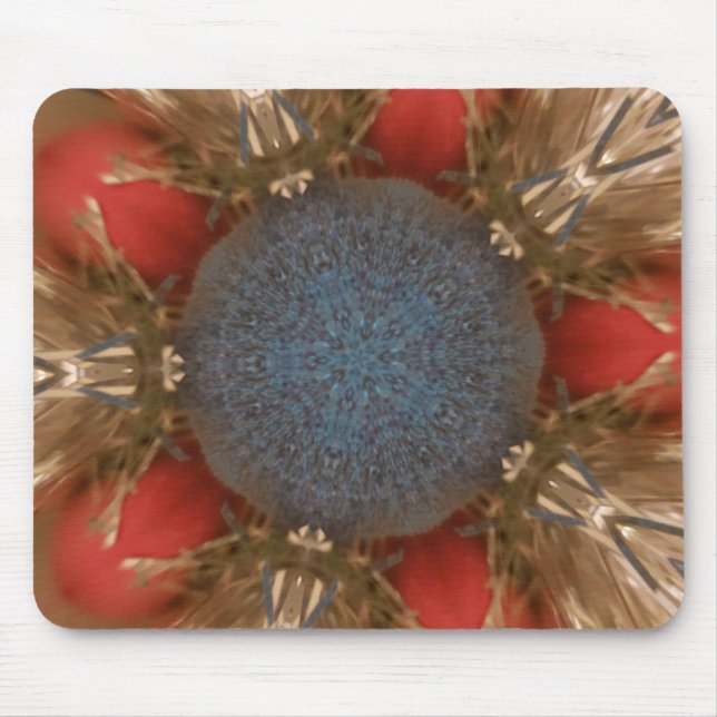 Blue Red Christmas Decoration Baubles Mousepad (Vorne)