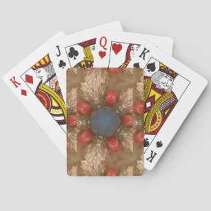 Blue Red Christmas Decoration Baubles Spielkarten