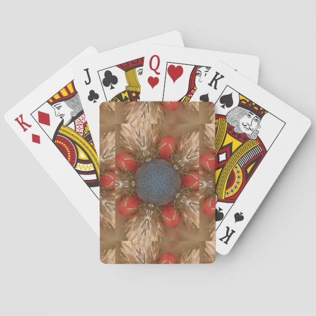 Blue Red Christmas Decoration Baubles Spielkarten (Rückseite)