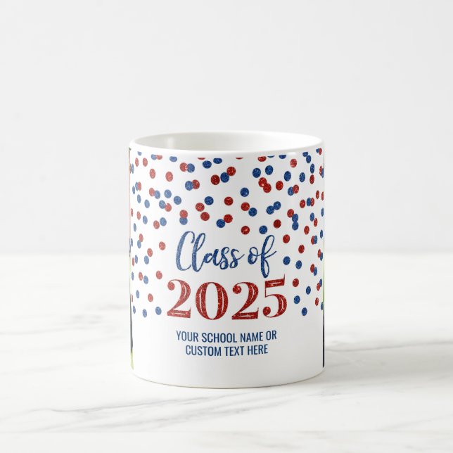 Blue Red Class of 2025 Coffee Tasse (Mittel)