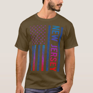 Blue Red Flag New Jersey T-Shirt